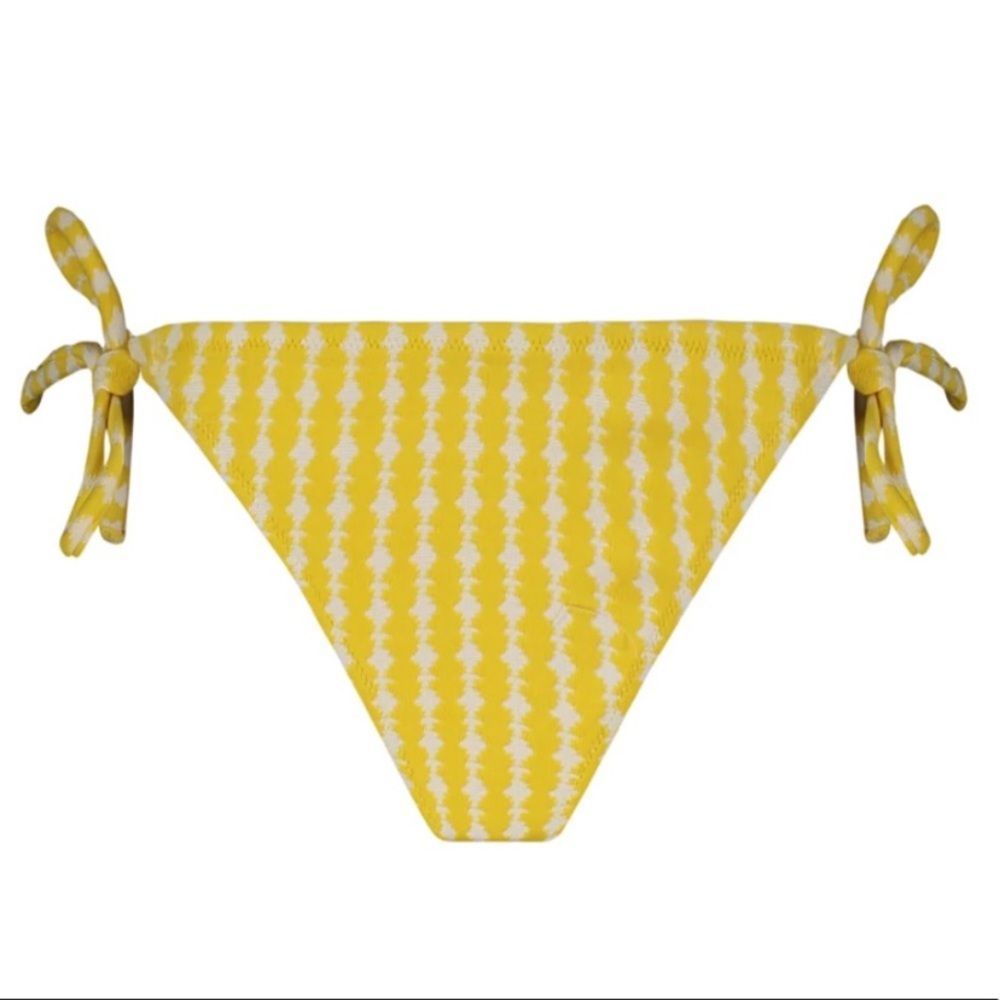 NWT LemLem Zala Printed Side Tie Bikini Bottom. Yellow. Medium - Picture 4 of 10